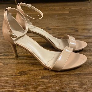 Patent Leather Strappy Nude Heels